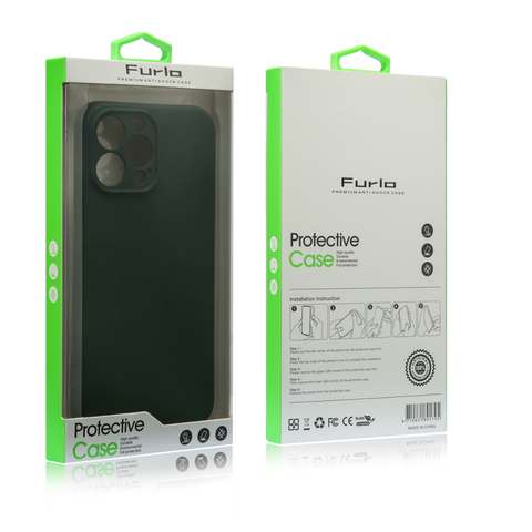 Étui protecteur mince en TPU Furlo pour iPhone X/XS - Vert foncé