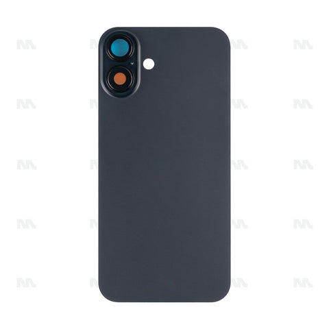 Vitre Arrière sans NFC, cadre d'appareil photo agrandi Noir Compatible pour Apple iPhone 16 Plus