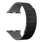 Bracelet magnétique en silicone Rixus pour Apple Watch 42 mm, 44 mm, 45 mm, 49 mm, noir et gris