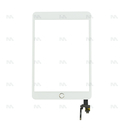 Vitre Tactile Original OEM pour iPad mini 3 Home Button Flex - Blanc