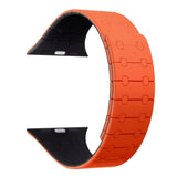 Bracelet magnétique en silicone Rixus pour Apple Watch 38 mm, 40 mm, 41 mm Orange et Midnight