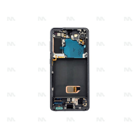 Chassis + Ecran Officiel Service Pack + Vitre pour Samsung Galaxy S21 5G G991B Camera - Phantom Grey