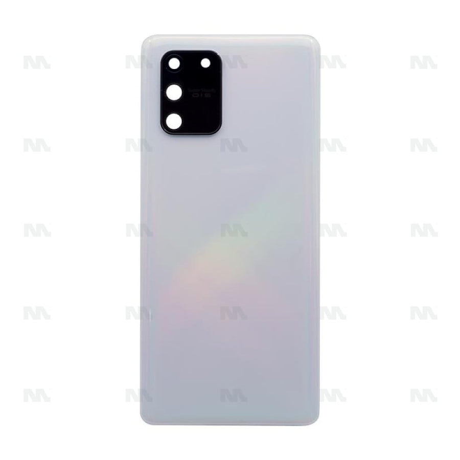 Vitre arrière pour Samsung Galaxy S10 Lite G770F avec prisme pour objectif, blanche, OEM