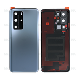 Vitre arrière pour Huawei P40 Pro avec objectif argent givré OEM