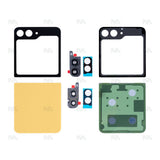 Vitre arrière pour Samsung Galaxy Z Flip5 F731B avec lentille jaune OEM
