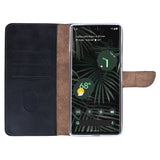 Etui de protection Rixus Bookcase pour Google Pixel 6A - Noir