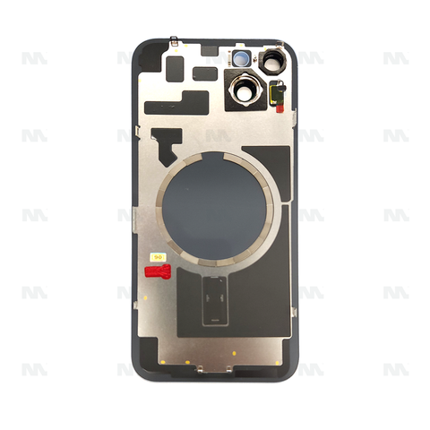 Vitre Arrière sans NFC pour Apple iPhone 14 Plus, cadre d'appareil photo agrandi Bleu Compatible