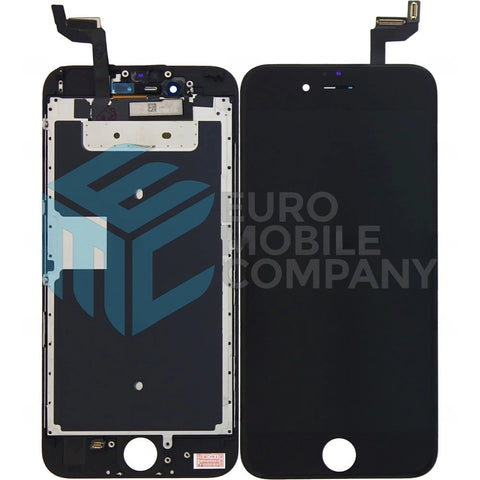 Écran iPhone 6S + Vitre Tactile + plaque métallique, verre de remplacement OEM - Noir