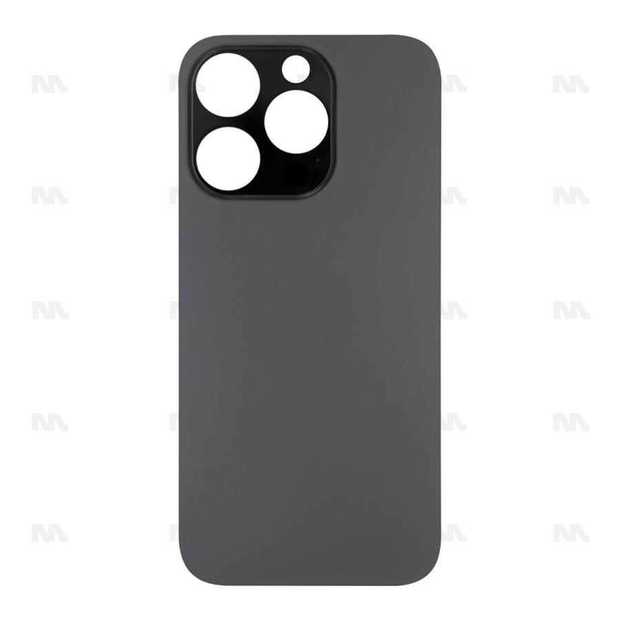 Vitre Arrière sans NFC pour Apple iPhone 14 Pro Max, espace agrandi pour le cadre de l'appareil photo - Noir - Compatible