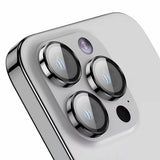 Protection métallique Rixus pour appareil photo en verre trempé pour Apple iPhone 13 Pro, 13 Pro Max Sierra Blue