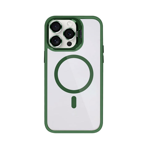 Étui Rixus Classic 03 avec MagSafe pour Apple iPhone 15 Pro vert foncé