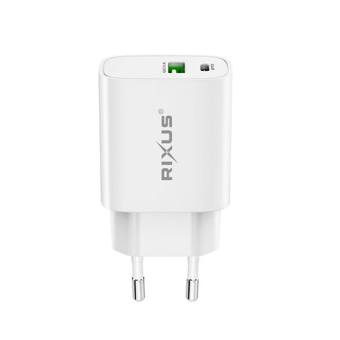 Chargeur rapide adaptatif Rixus RX90S QC 3.0 et PD 20 W (présentoir de comptoir)