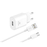 Adaptateur de voyage à charge rapide 2-1 CH18W02 USB-A vers USB-C 18 W blanc