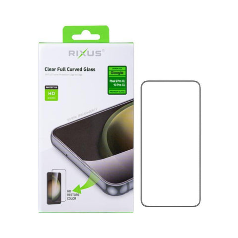 Verre trempé Rixus Clear HD Ultra Line pour Google Pixel 9, Pixel 9 Pro, Pixel 10, 10 Pro