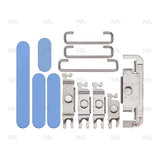 Haut-parleur et microphone Mesh Titane blanc Compatible pour Apple iPhone 15 Pro Max (10 pièces)