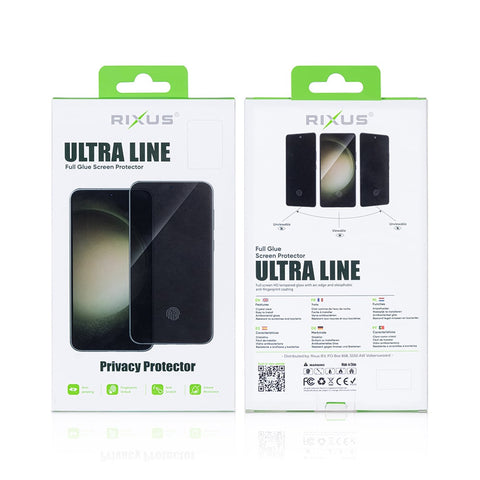 Verre trempé Rixus Privacy Ultra Line pour Samsung Galaxy S24 Plus, S25 Plus