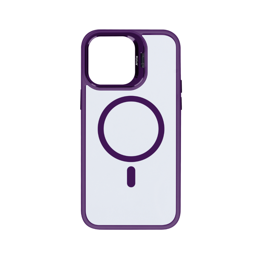 Étui Rixus Classic 03 avec MagSafe pour Apple iPhone 13 Pro violet foncé