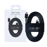 Câble de données USB-C vers USB-C 180 cm noir Boîte de vente au détail
