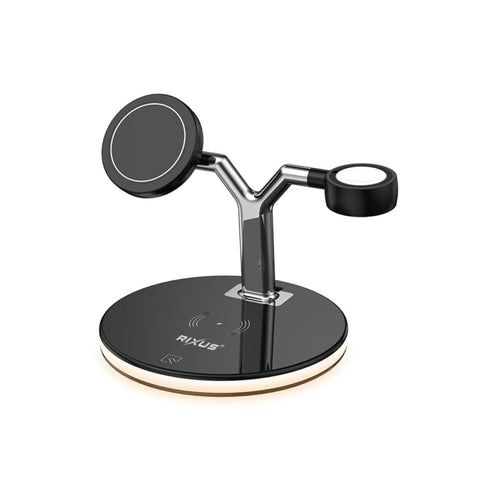Station de recharge sans fil 3 en 1 Rixus RXWC40 pour Apple iPhone série 12