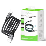 Câble de recharge magnétique Rixus RXUC66AC USB-A vers USB-C 100 cm 15 W Noir