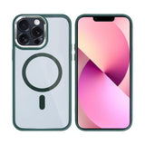 Étui Rixus Classic 04 avec MagSafe pour Apple iPhone 13 Pro Max vert foncé
