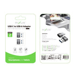 Adaptateur OTG USB-A vers USB-C Rixus RXOTG01 gris sidéral (lot de 2)