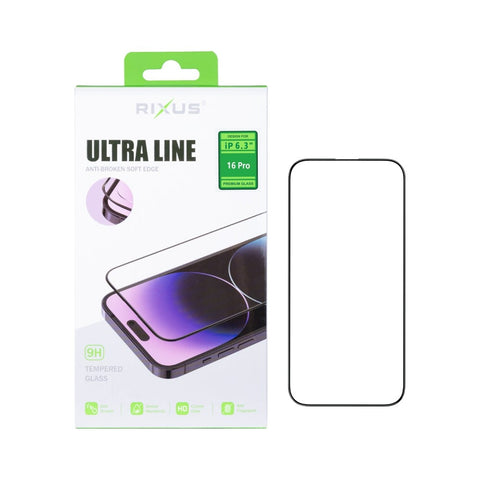 Verre trempé Rixus Clear HD Ultra Line pour Apple iPhone 16 Pro