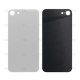 Vitre Arrière pour Apple iPhone 8, cadre d'appareil photo agrandi – Blanc - Compatible