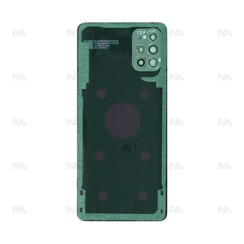 Vitre arrière pour Samsung Galaxy A71 A715F avec prisme pour objectif, couleur argent, OEM