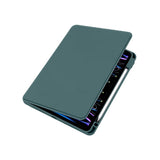 Étui de protection en cuir PU pour iPad Air 13 (2024) Vert nuit
