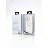 Étui en TPU brillant pour iPhone 12 - Bleu transparent