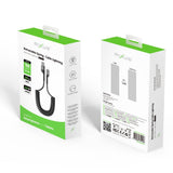 Câble rétractable à ressort Rixus RXUC17AL USB-A vers Lightning noir