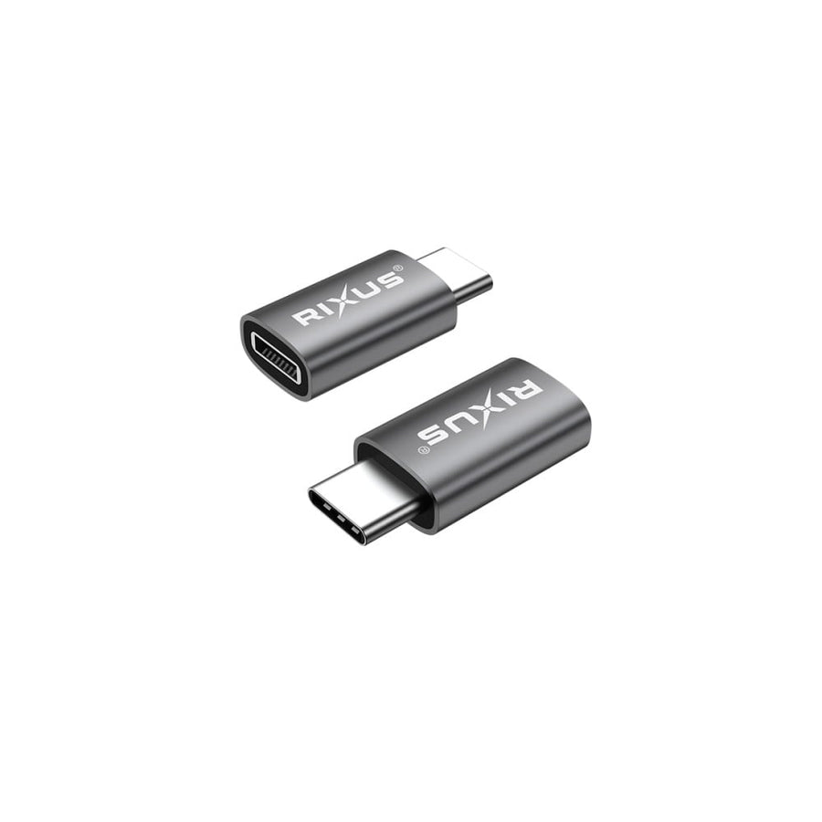 Adaptateur OTG USB-C vers Lightning Rixus RXOTG03 gris sidéral (lot de 2)