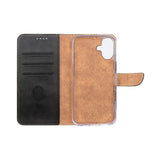 Rixus Bookcase pour Apple iPhone 16 Plus Noir