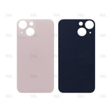 Vitre Arrière avec bloc complet pour Apple iPhone 13 Mini, cadre d'appareil photo agrandi rose Compatible