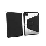Étui de protection en cuir PU noir pour iPad Pro 11 (2024)