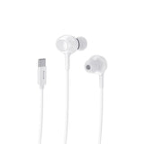 Écouteurs filaires USB-C Rixus RXHD56CW avec microphone, blancs