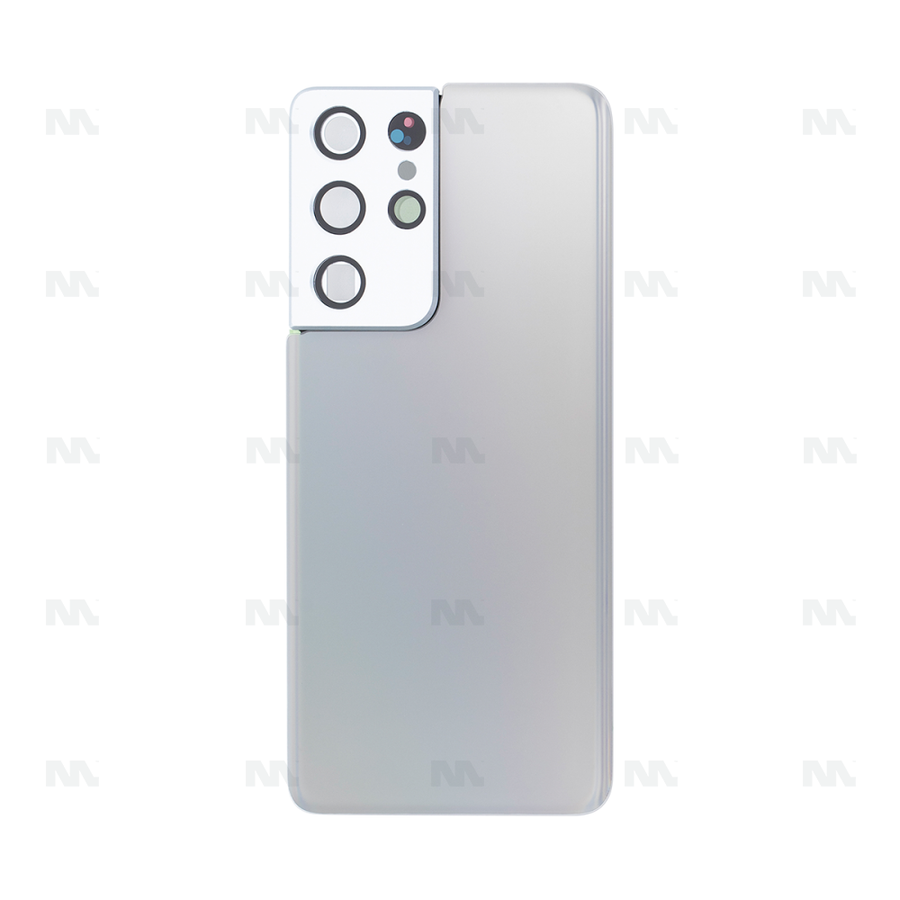 Vitre arrière pour Samsung Galaxy S21 Ultra G998B avec objectif Phantom Silver Original