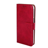 Rixus Bookcase pour Apple iPhone 16e Rouge foncé