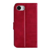 Rixus Bookcase pour Apple iPhone 16e Rouge foncé