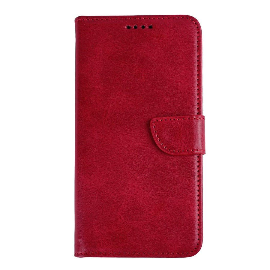 Rixus Bookcase pour Apple iPhone 16e Rouge foncé