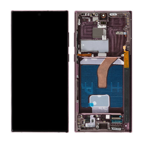 Chassis + Ecran OLED + Vitre pour Samsung Galaxy S22 Ultra S908B - Violet